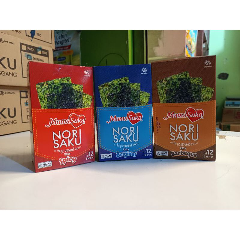 

Rumput Laut Nori Saku 1 Box isi 12pcs