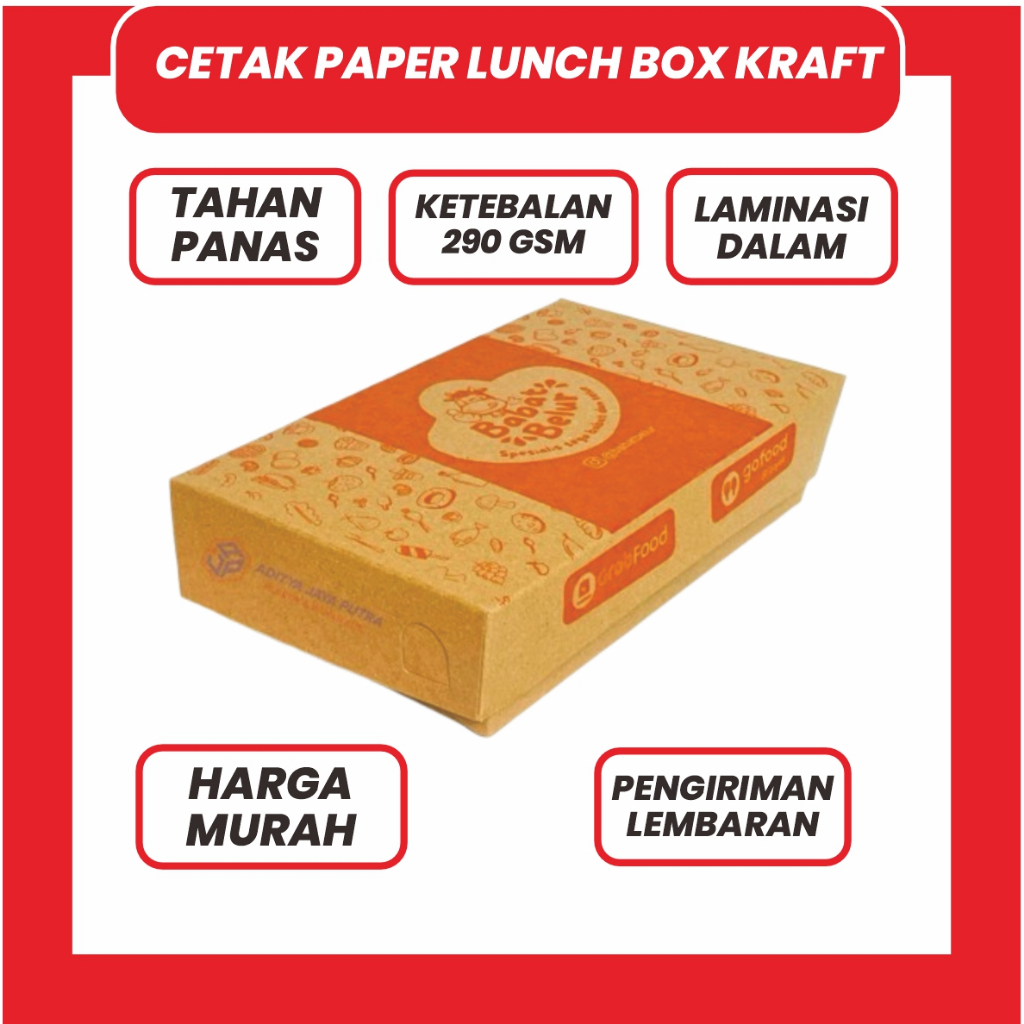 

CETAK PAPER LUNCH BOX KRAFT (FREE LAMINASI DALAM + FREE DESAIN)