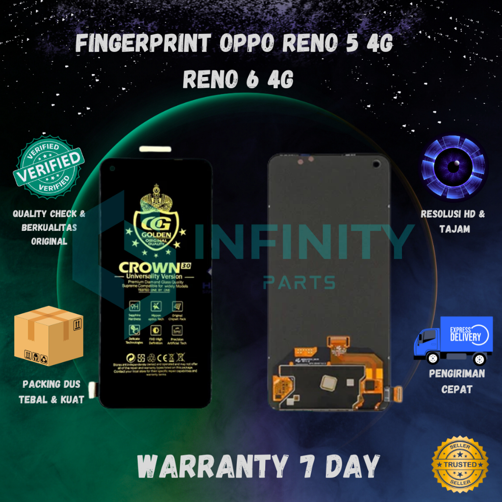 LCD FINGERPRINT OPPO RENO 5 4G / RENO 6 4G ORIGINAL FULLSET