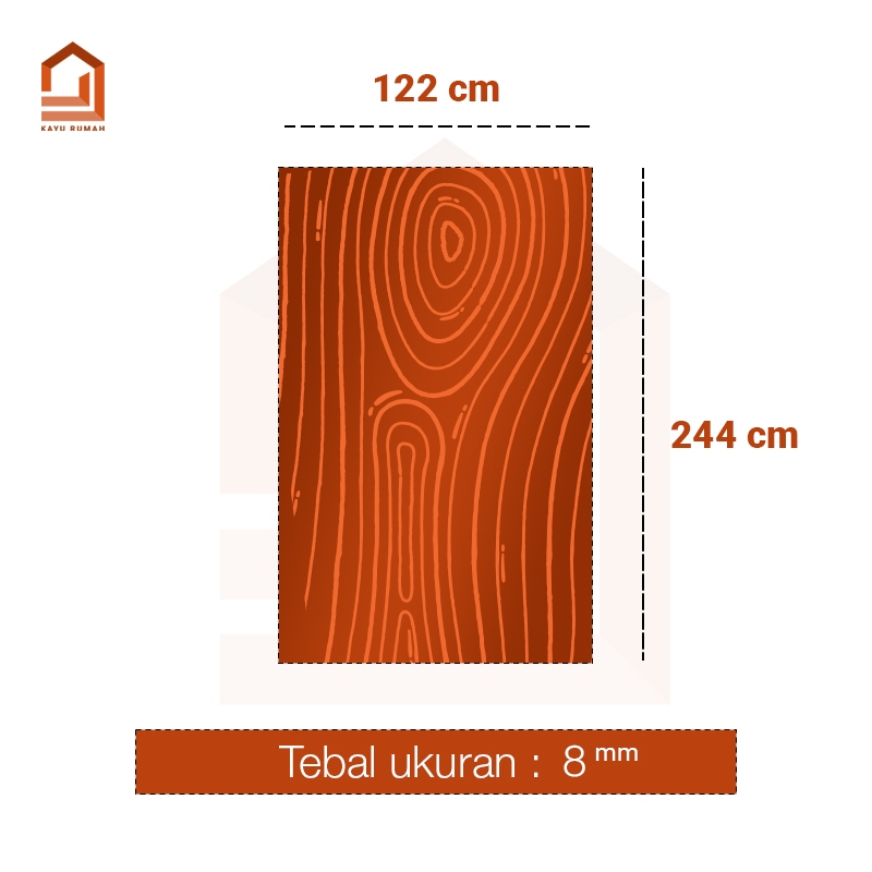 triplek bangunan tebal 8mm meranti