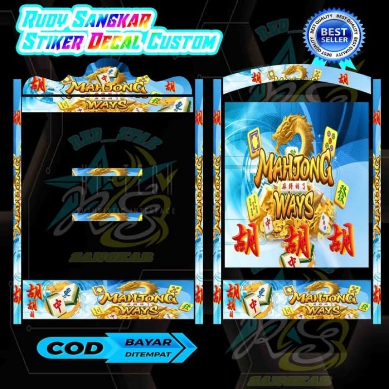 Stiker Decal Sangkar Bro Stiker Decal Sangkar Burung Motif Mahjong Sangkar Kotak Model Bro Atau