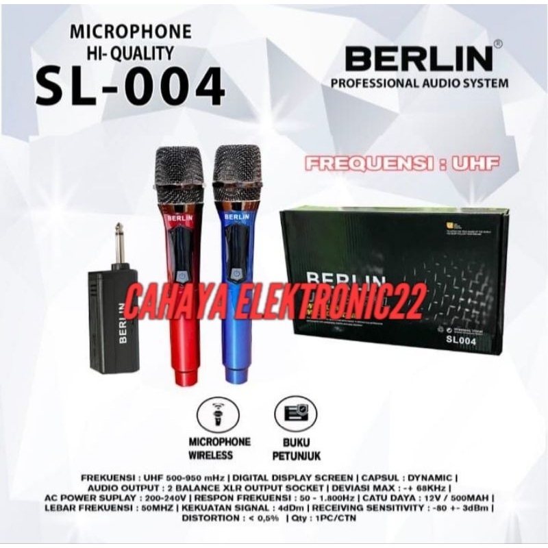 Microphone Wireless BERLIN SL-004 Original Microphone