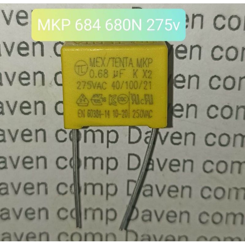 KAPASITOR MKP 0.68UF 275V MKP 684 680N 275V MKM MKP MKT 684 TENTA
