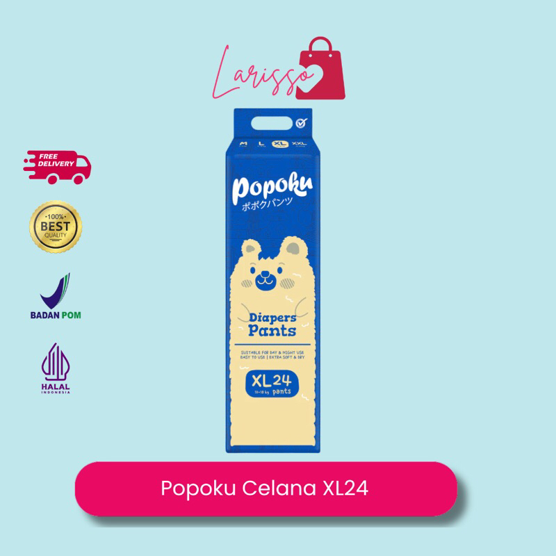 Popoku Popok Bayi Celana XL 24 - Popoku Baby Pants Beruang
