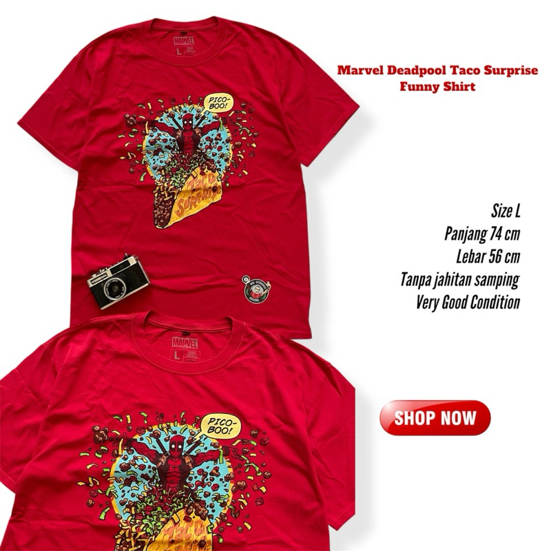 Kaos Marvel Taco Surprise Funny Second Original