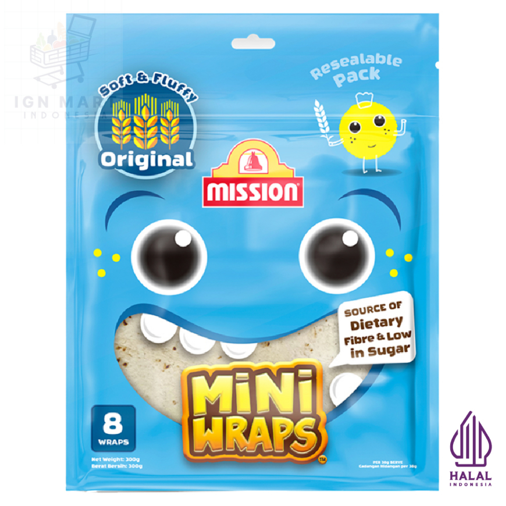 

Mission Mini Wraps Original Super Soft - Kulit Tortilla Kebab Mini