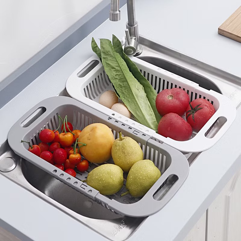 (clashop)Keranjang Wastafel/Keranjang Tirisan Tiris Saringan Cuci Buah Sayur Piring Wastafel