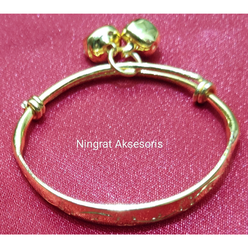 Gelang bayi bola giring xuping mirip emas 24K