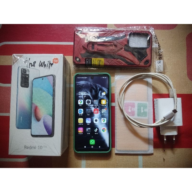 HP REDMI XIAOMI 10 RAM 6 ROM 128 FULLSET NO MINUS KOMPLIT HANDPHONE XIOMI 10 SEKEN SECOND MURAH