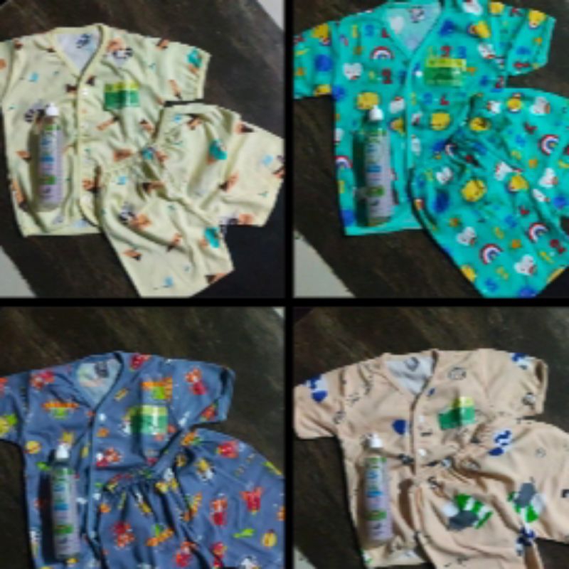 Baby Aruchi Baju Kaos Pendek Kancing Depan