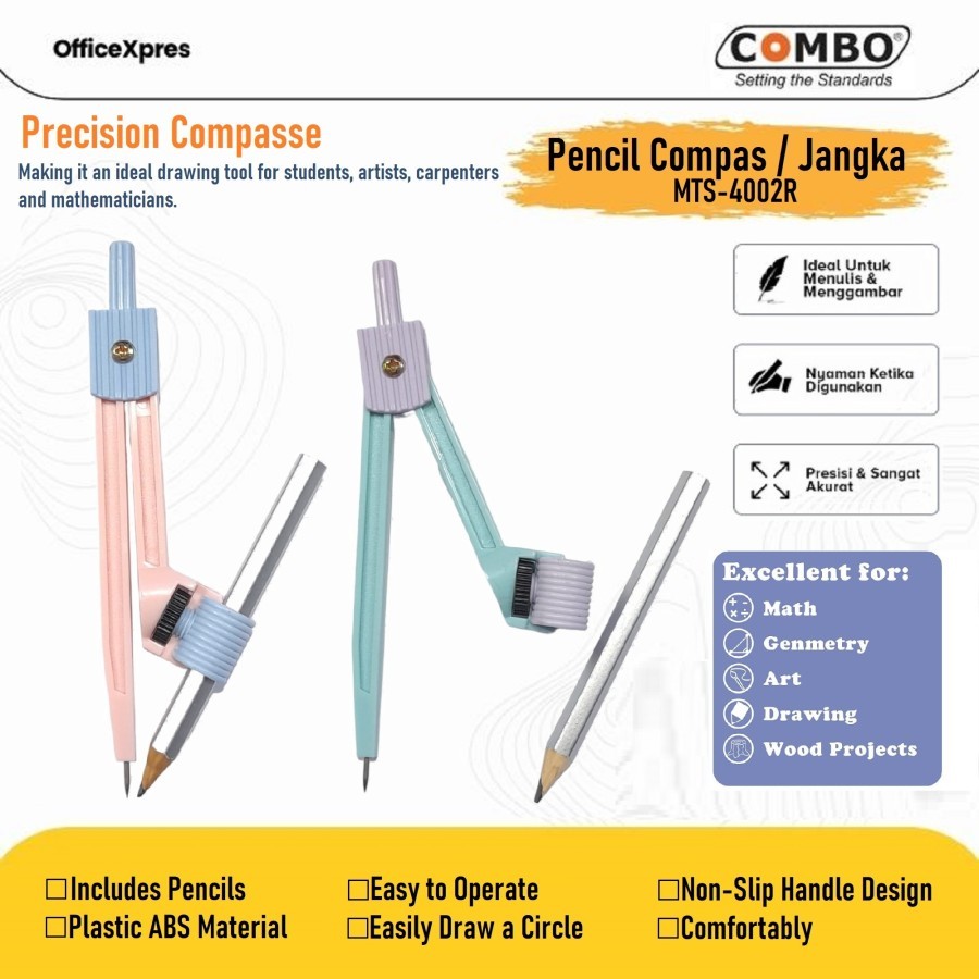 

[1 PC ] JANGKA / MATH SET COMBO MTS-4002R