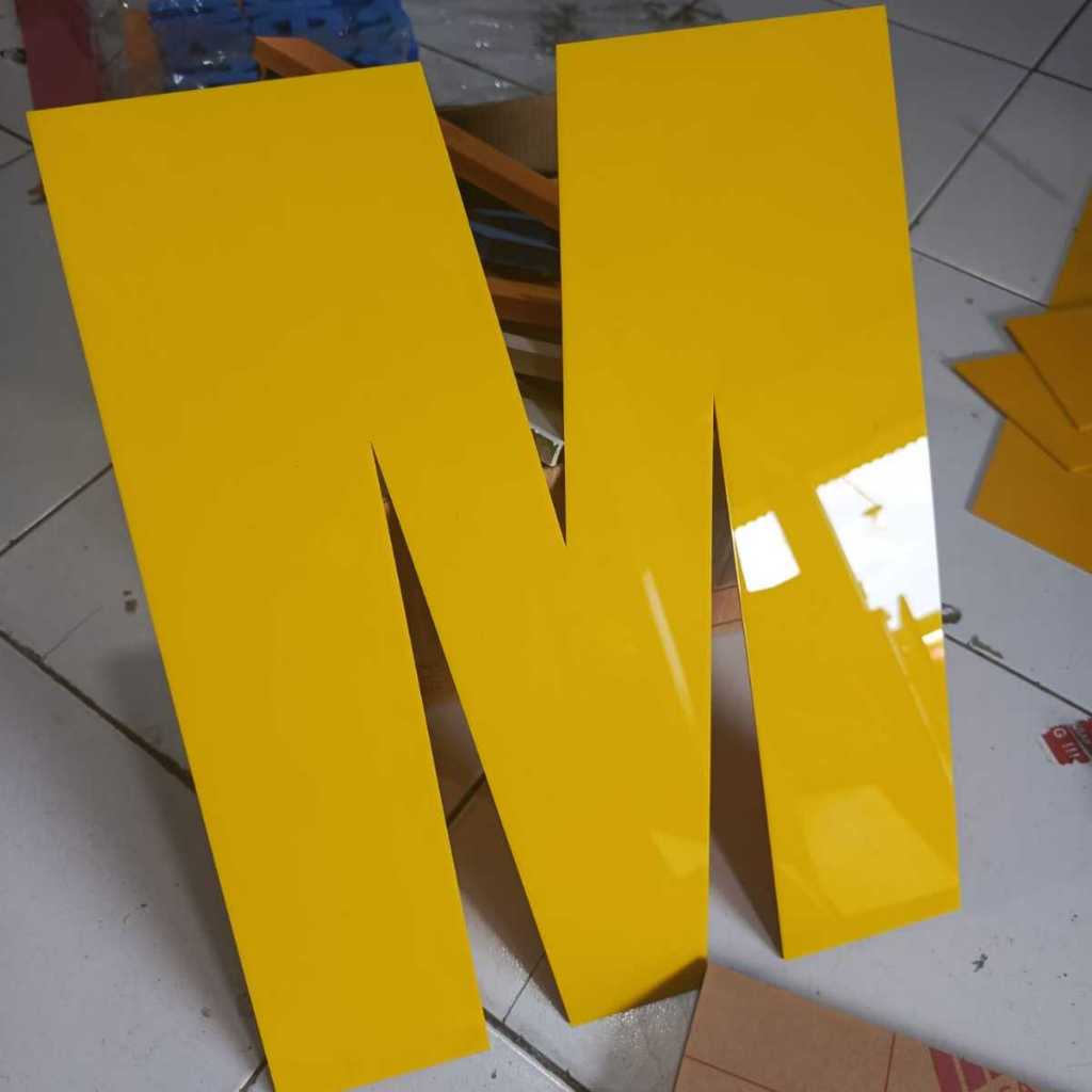HURUF TIMBUL AKRILIK CUSTOM TINGGI 30cm AKRILIK KETEBALAN 2mm HURUF DEKORASI TIMBUL