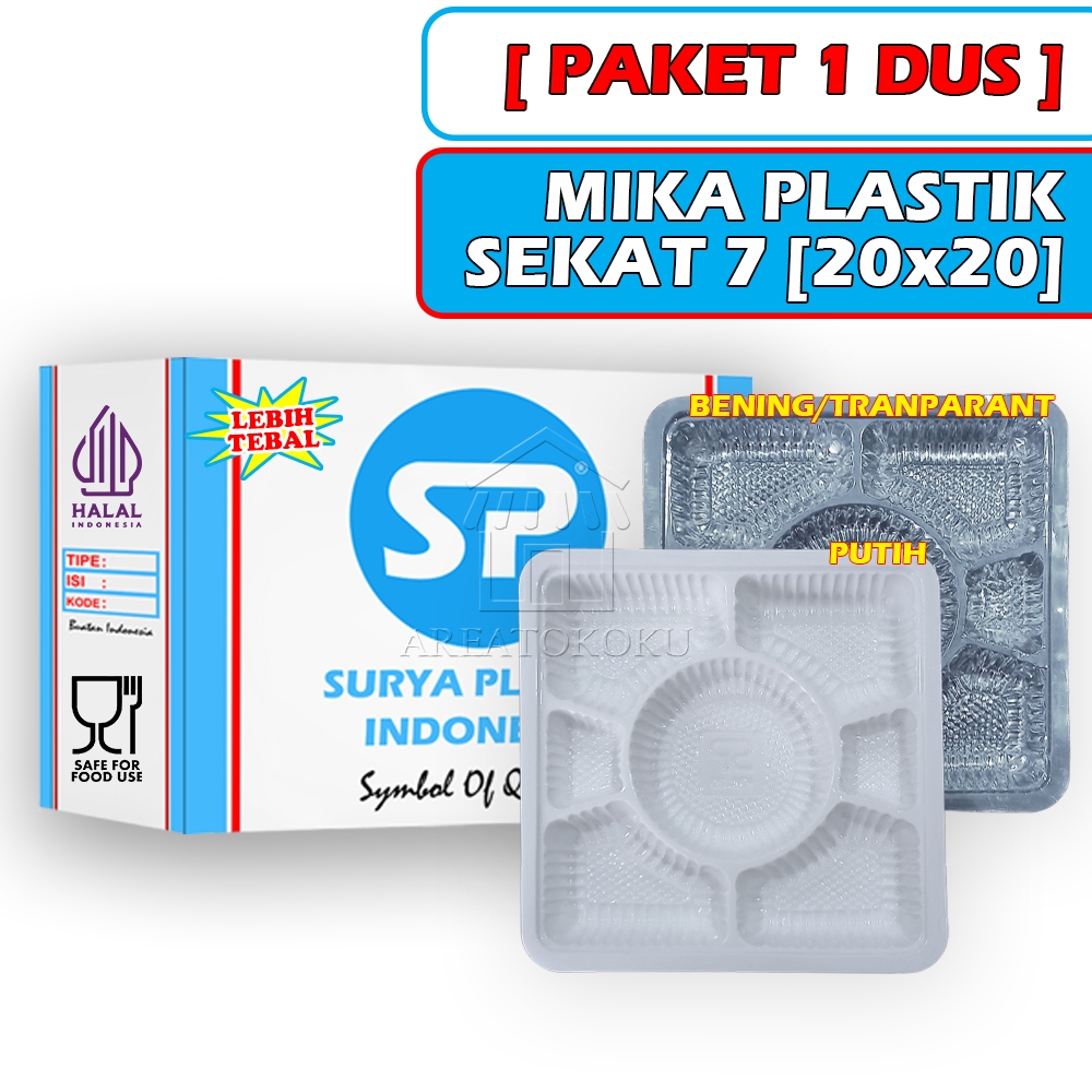 [GROSIR 1 DUS] Mika Nasi Dus Box Makanan Sekat 7 20 x 20 [PAKET USAHA TOKO DISTRIBUTOR PLASTIK MIKA]