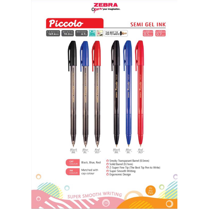 

PULPEN ZEBRA PICCOLO 0.5 MM & 0.7 MM (SATUAN)