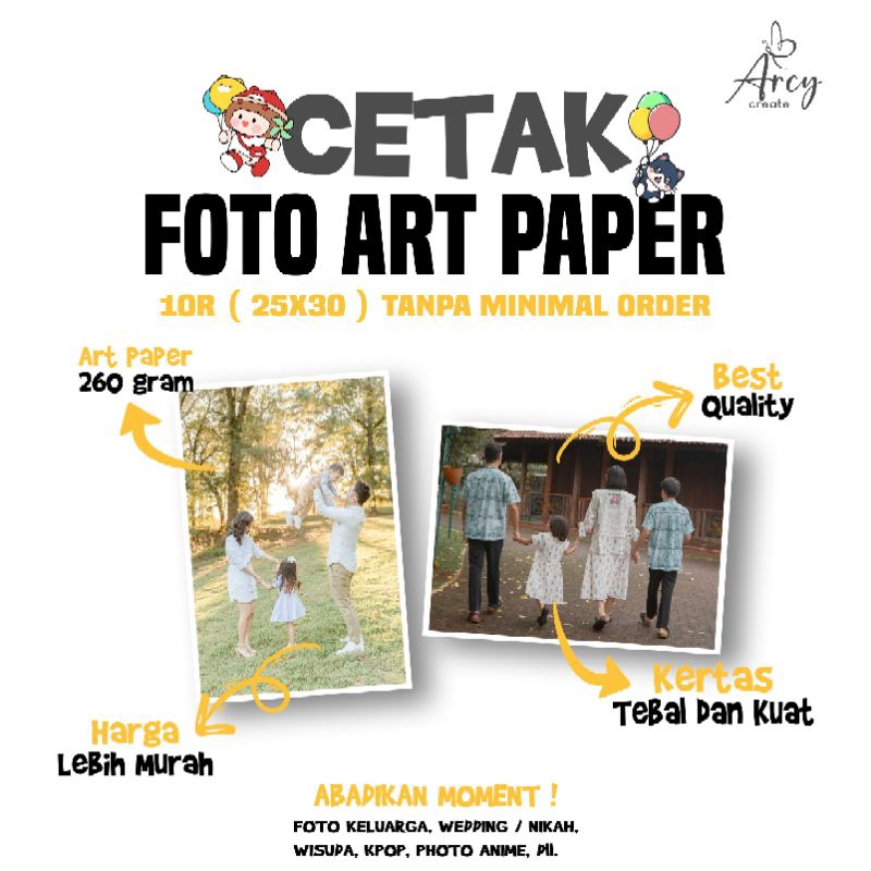 Cetak Foto 10R Bahan Tebal