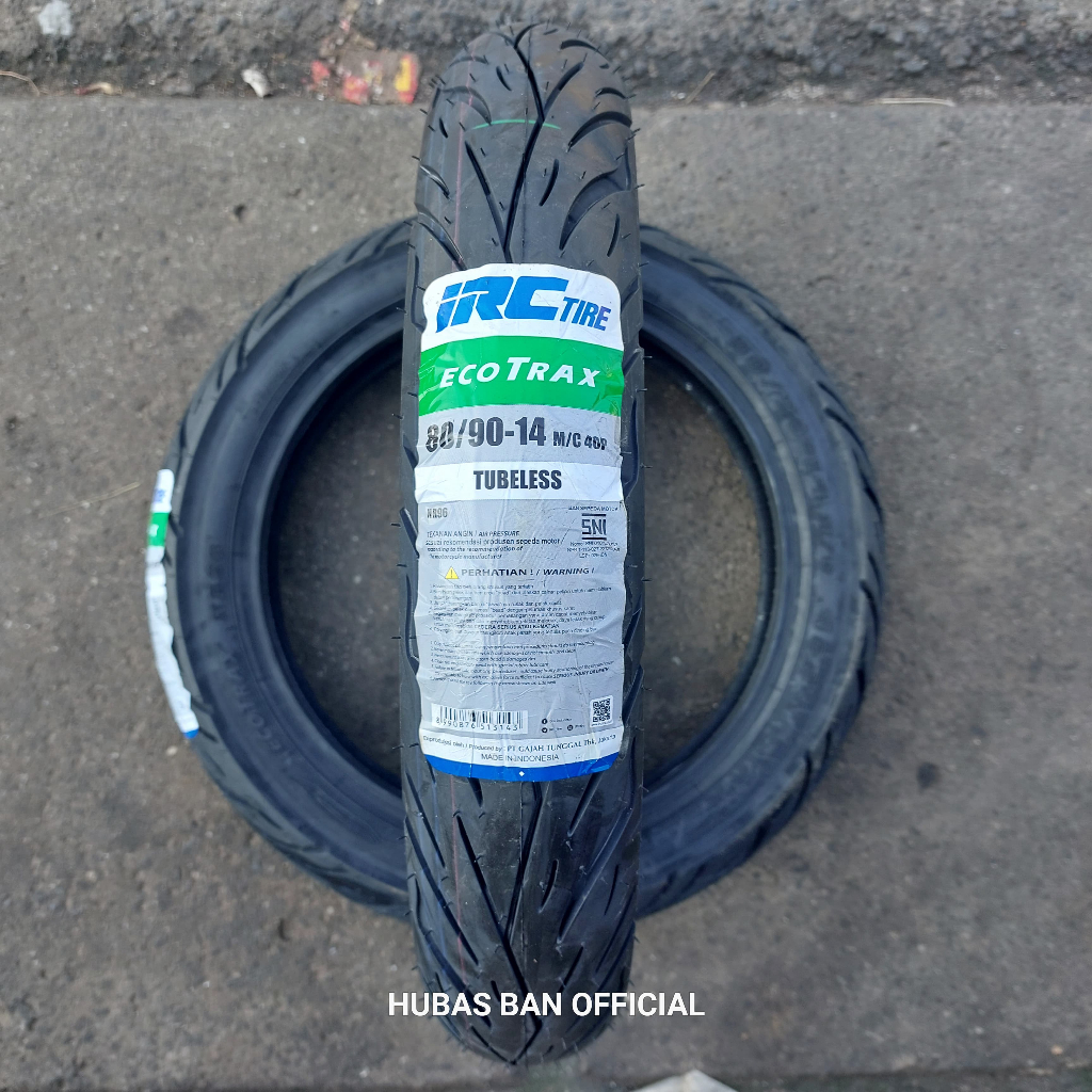 IRC Ecotrax 80/90-14 ban depan tubeless vario beat scoopy spacy mio soul