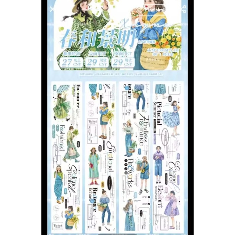 

(Felicia) PET tapes transparan untuk journaling
