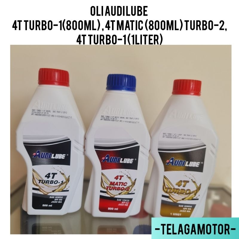 OLI MOTOR AUDI LUBE 4T TURBO-1 0.8, 4T MATIC TURBO-2 0.8, 4T TURBO-1 1L (CEK DESKRIPSI)