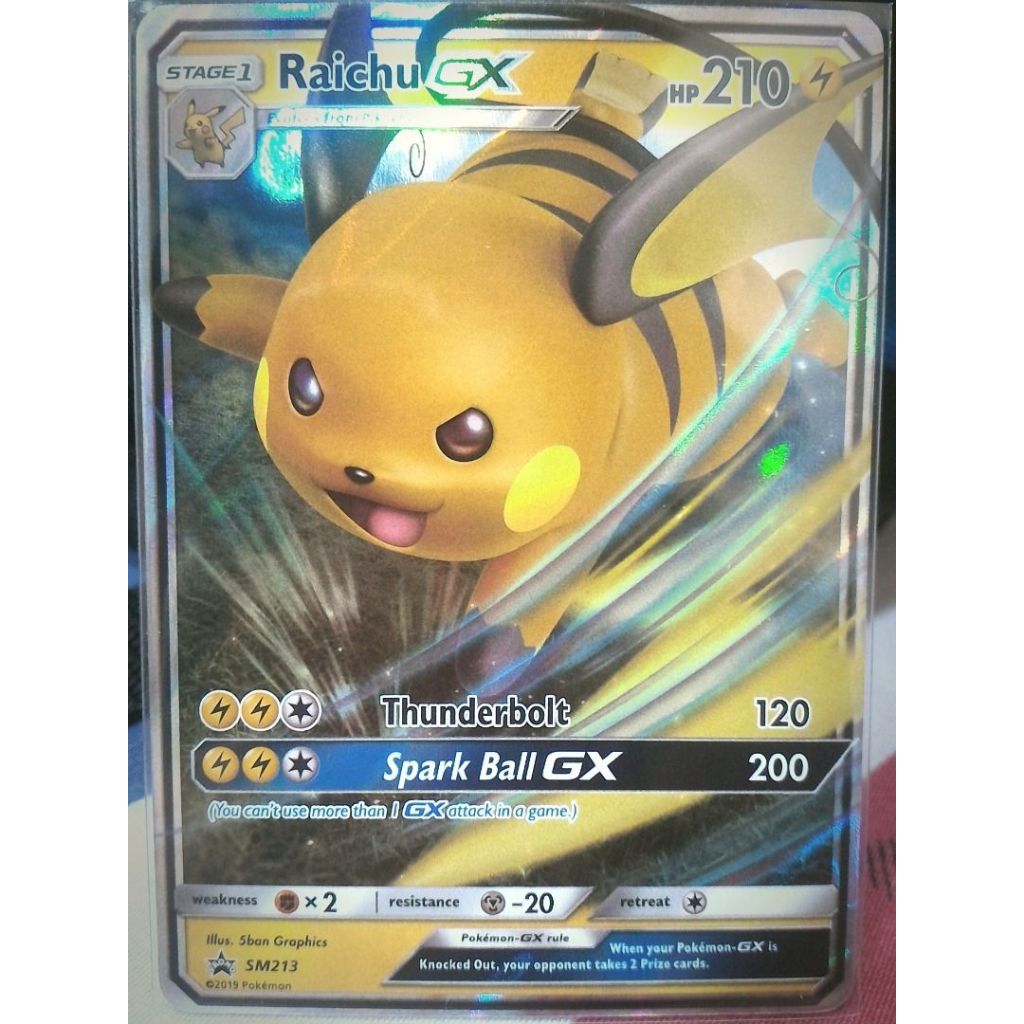 Kartu Pokemon - Raichu - Hidden fates GX holo