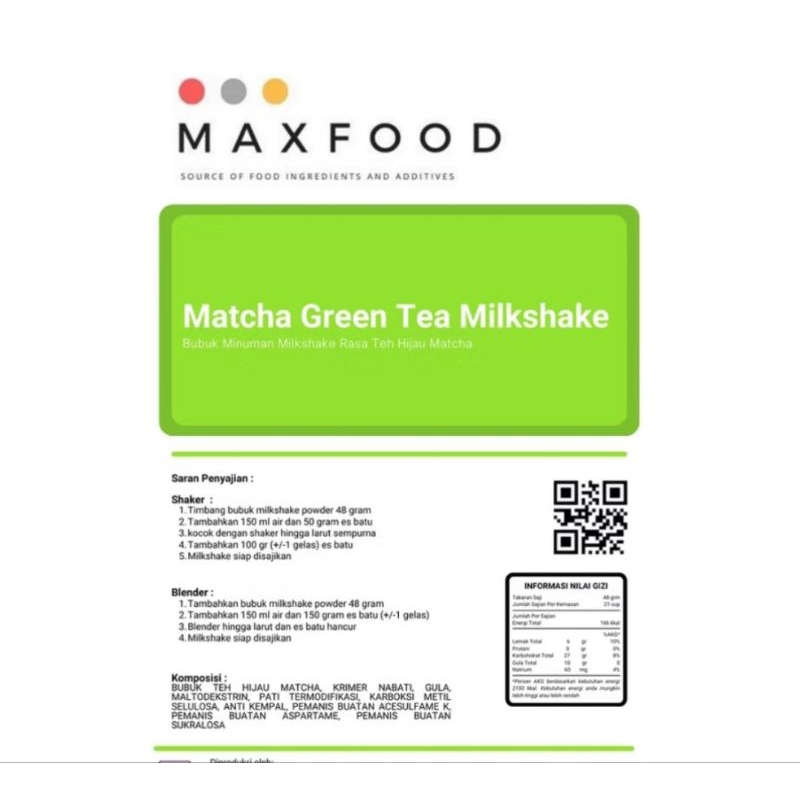 

Bubuk Matcha Pure || Matcha Murni Flavour Essence Extract Powder 100 GRAM