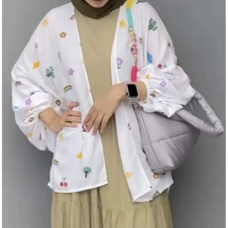 Cardigan motif bunga-bunga/Cute Cardigan/Cardigan aesthetic/Cardigan terkini