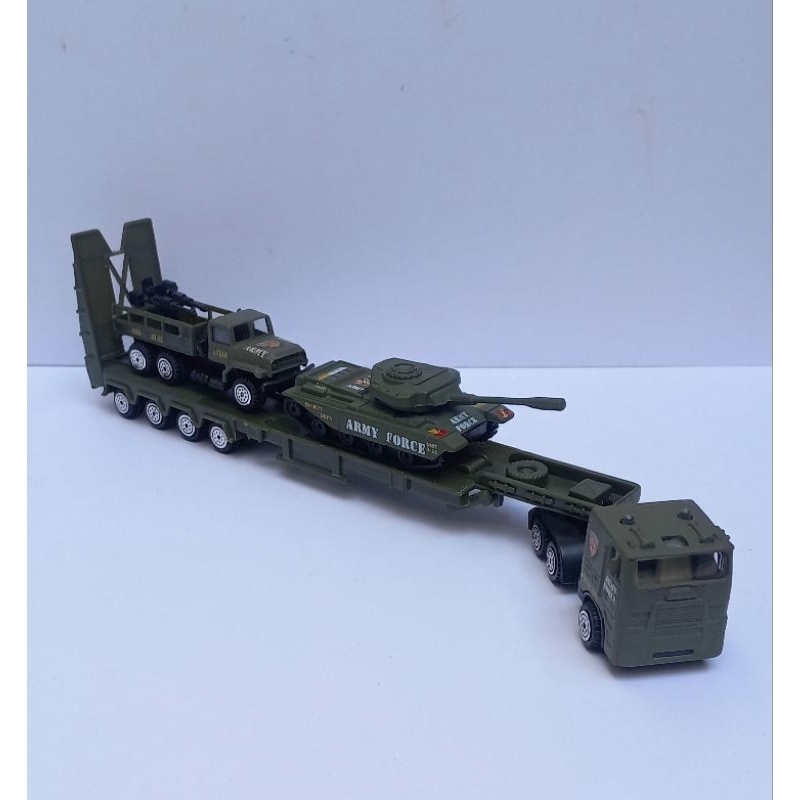 pioneer freightliner flb coe transporter truck + centurion tank + reo truck army force pro engine st