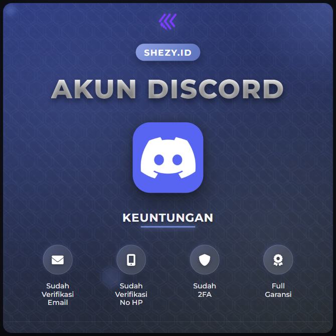 Akun Discord Fresh Siap Pakai Verifikasi Lengkap