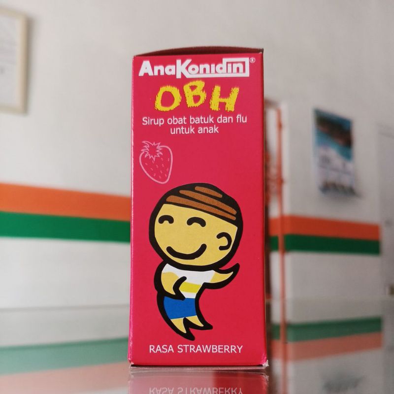 Anakonidin OBH sirup obat batuk dan flu untuk anak rasa strawberry @60ml