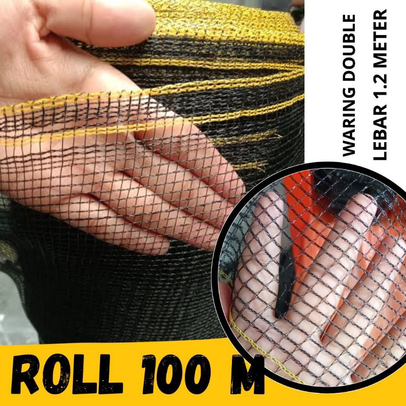 Waring Double RK Anti Geser Jaring Keramba Roll 100 Meter