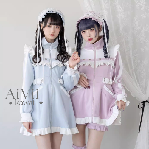 (AiVii) JAKET JERSEY JIRAI MAID DRESS PASTEL SERIES KAWAII TENSHI KEI