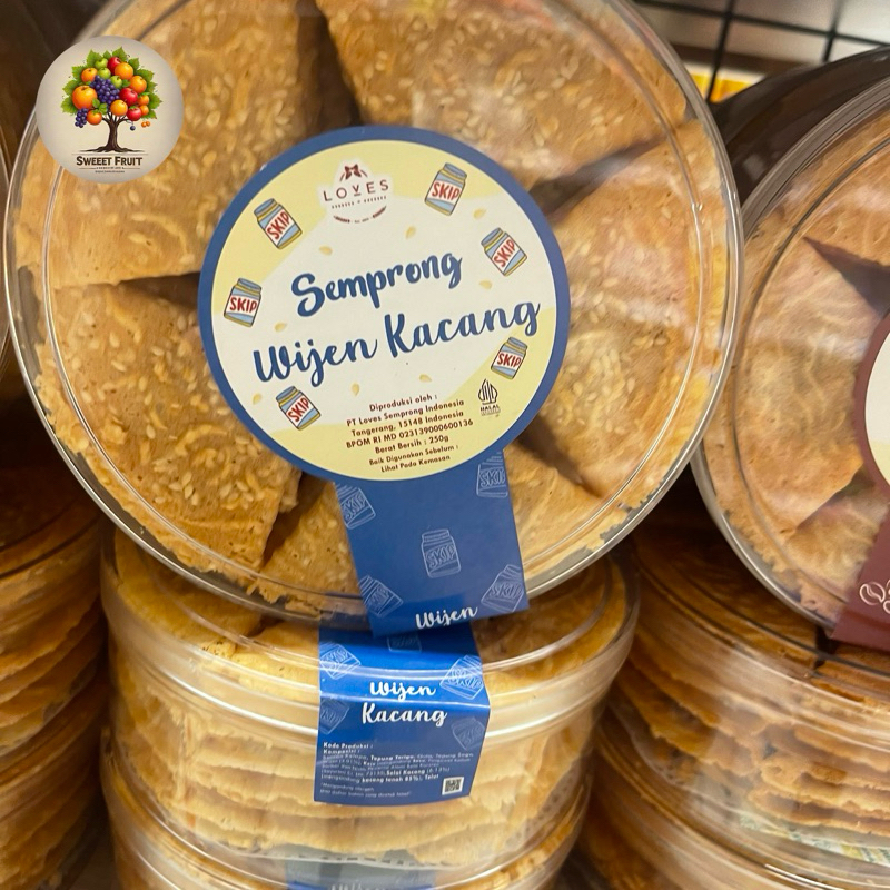 

Kue semprong loves | Kue semprong rasa kacang wijen 250gram/ pcs