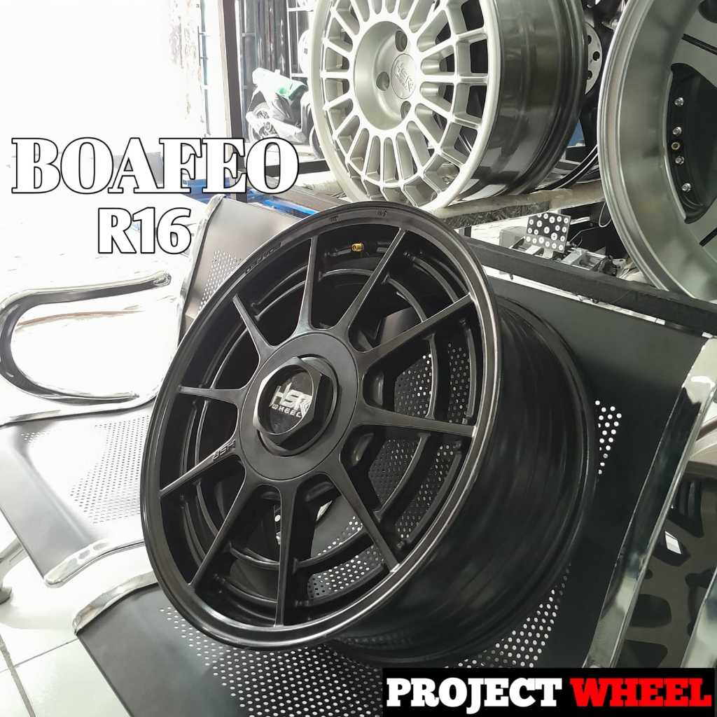 Velg racing mobil yaris, jazz, brio, vios, city hsr boafeo R16 - toko velg jakarta timur
