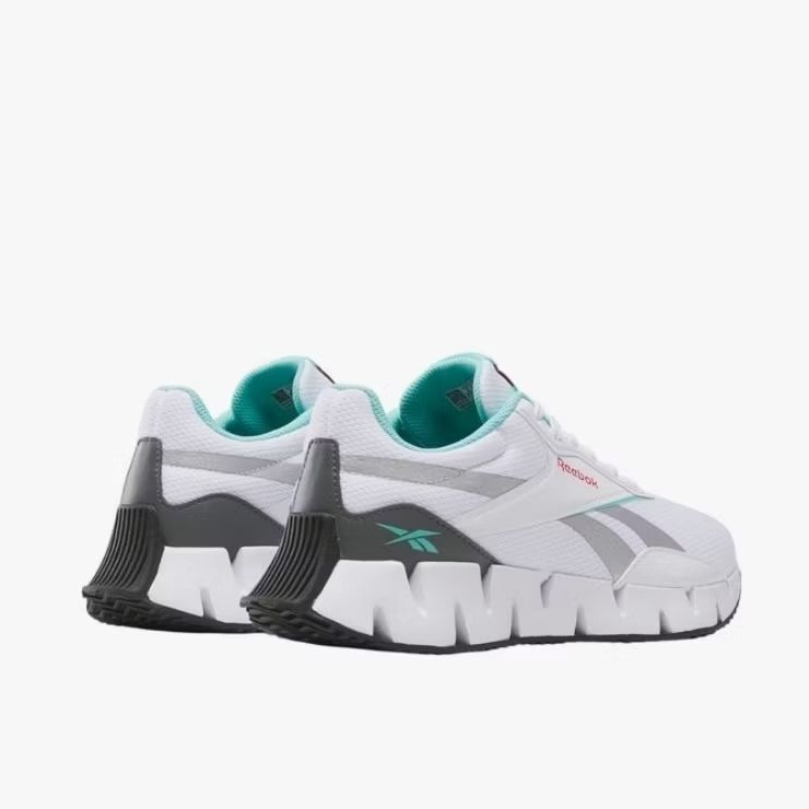 100% AMAN REEBOK ZIG DYNAMICA STR WOMEN'S RUNNING SHOES - WHITE TURQUOISE