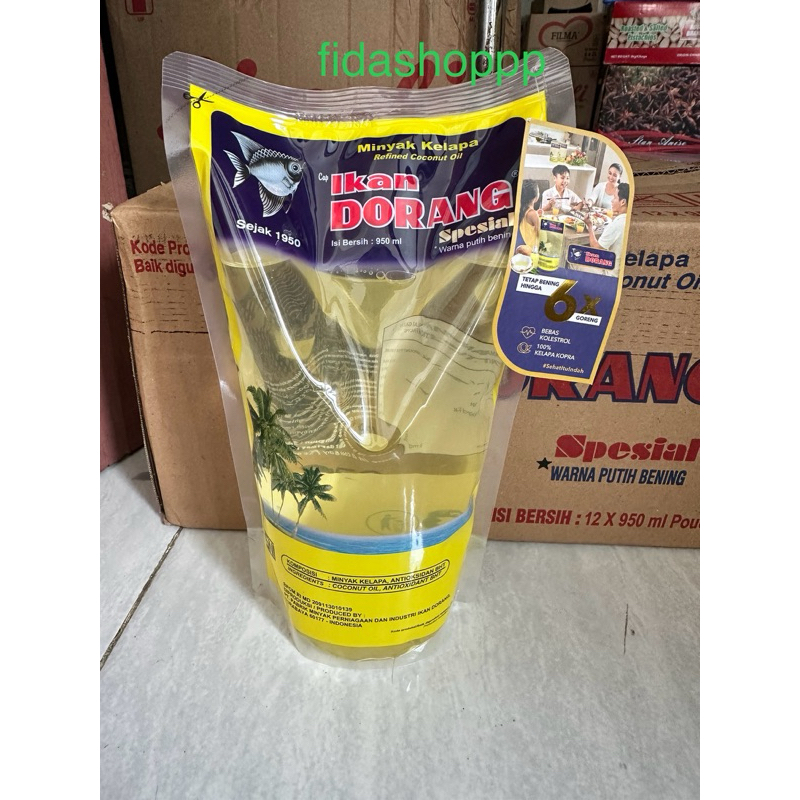 

minyak goreng kelapa ikan dorang spesial 950ml