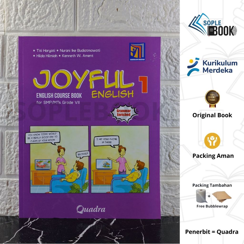 Buku Joyful English Course Book Untuk SMP/Mts Kelas 7 Quadra Kurikulum Merdeka