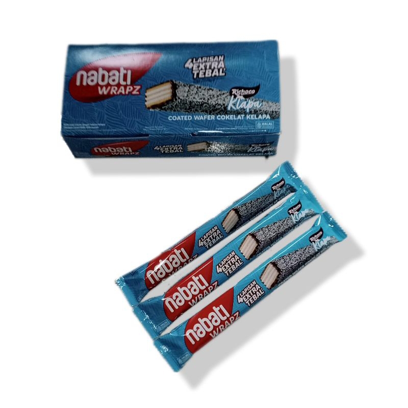 

Nabati wrapz klapa 1 box 12 pcs 14 gr