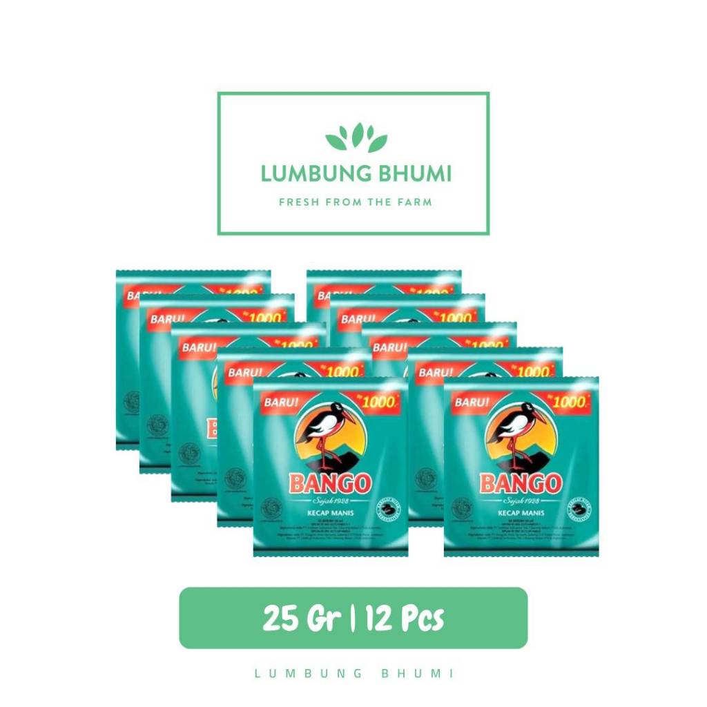 

BANGO Kecap Manis 25 Gr 1 Renceng 12 Pcs - Lumbung Bhumi