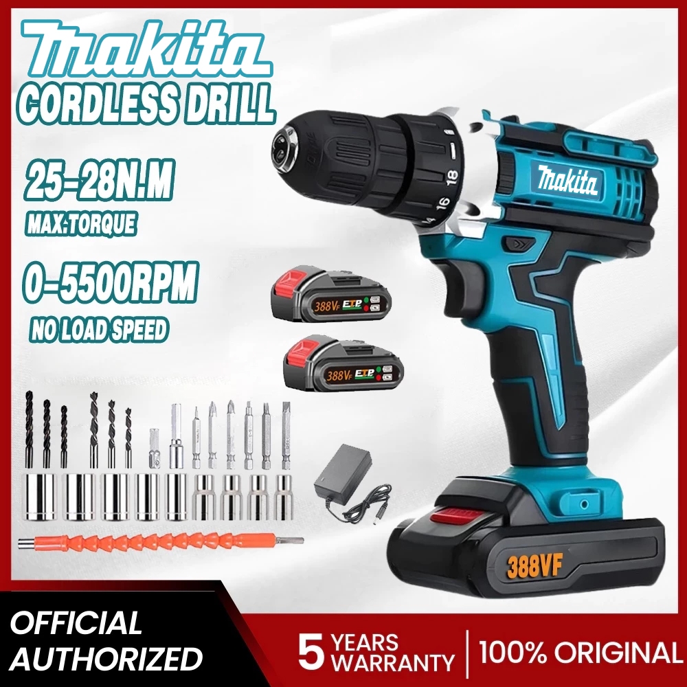 MAKITA 766V Mesin Bor Baterai Tangan Cordless Drill 21VF / Bor Baterai Bor Listrik Bor Tanpa kabel