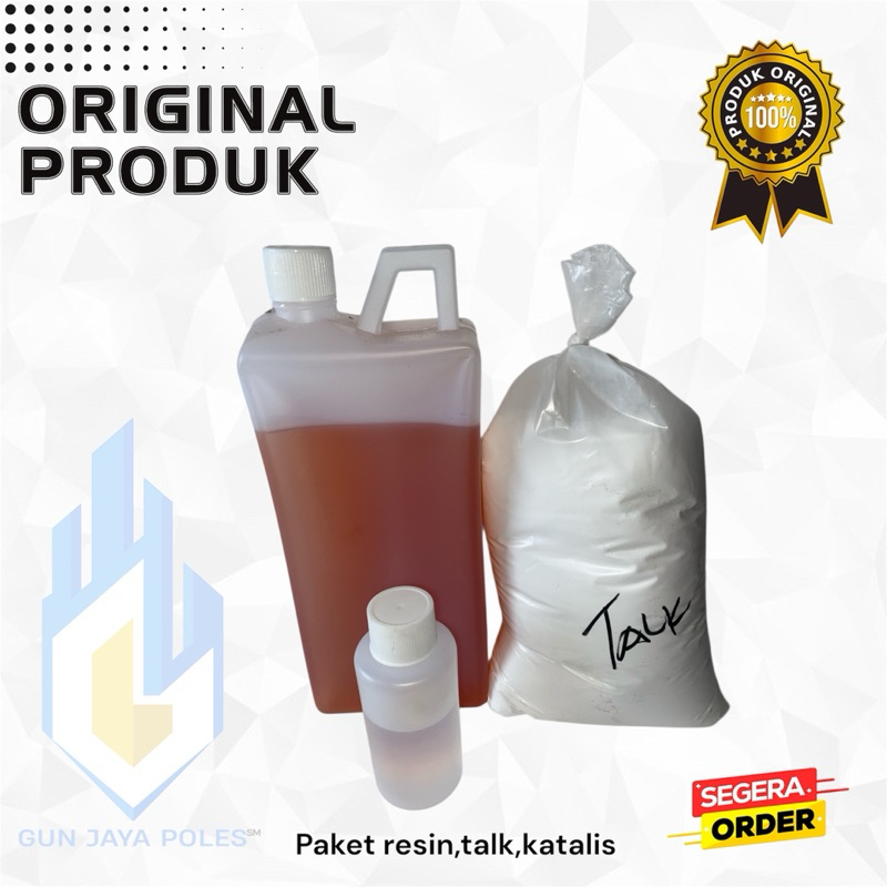 paket resin talk katalis/resin untuk nat tambal sambung marmer granit