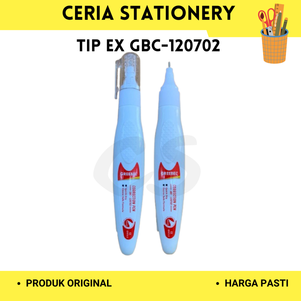 

Correction Fluid / Tipe Ex Cair Greebel GBC-120702 / Tip X