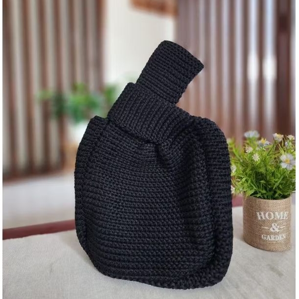 Tas rajut wanita knot bag Tas pesta Tas jinjing Tas kekinian Tas pengajian