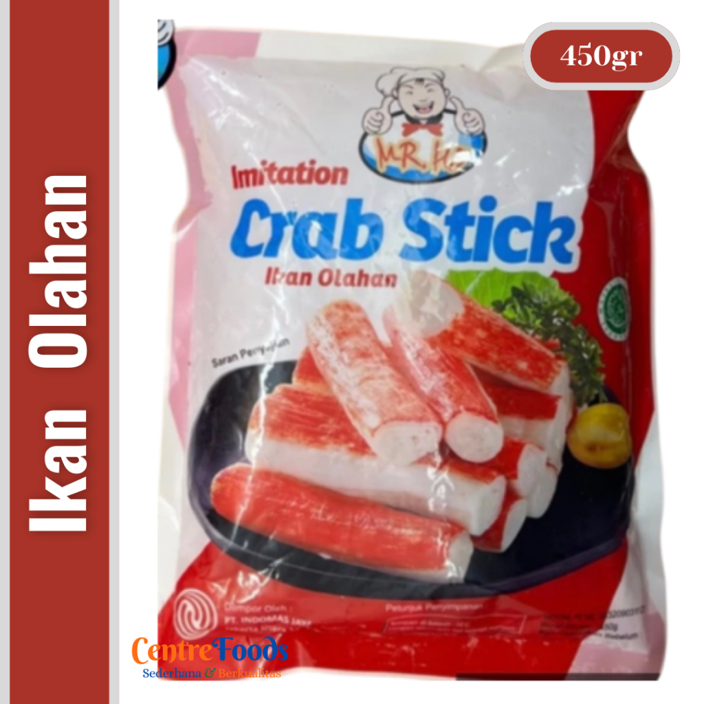 

Ikan Olahan Stik Kepiting - Crab Stick MR. HO | 450gr [ Harga Per BKS ]