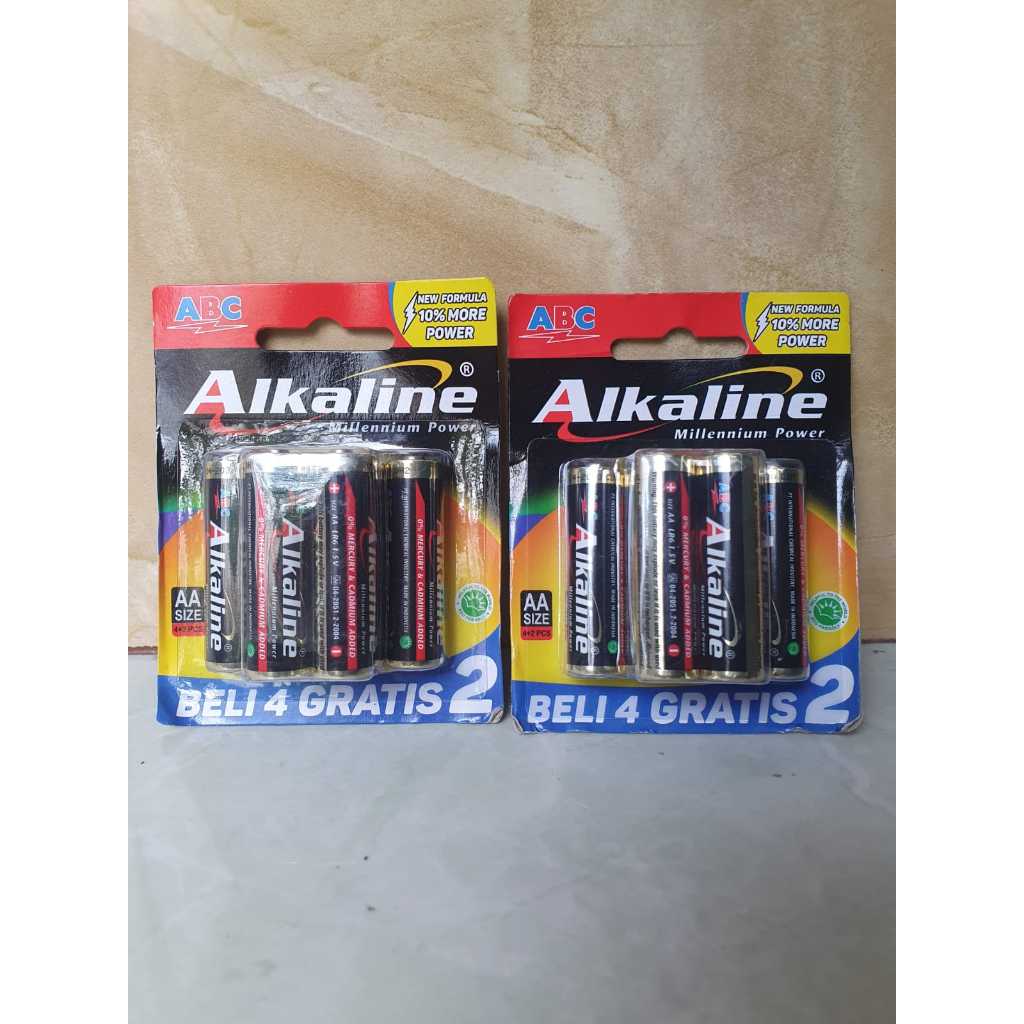 Baterai ABC Alkaline AA 4+2