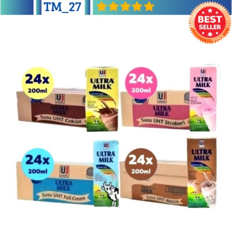

Susu ultra milk 200ml 1 dus isi 24 pcs
