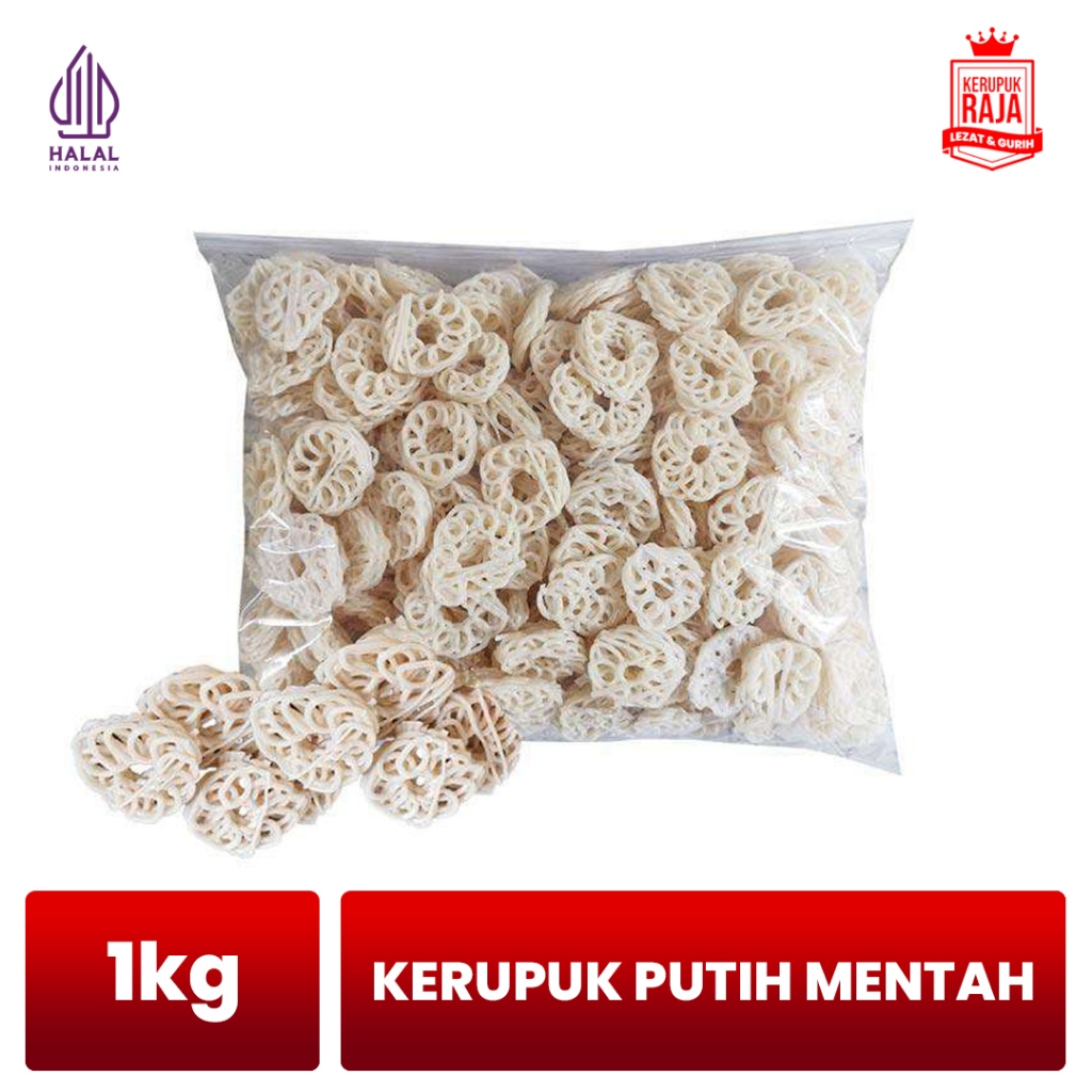 

KERUPUK PUTIH MENTAH LEZAT & GURIH | 1kg