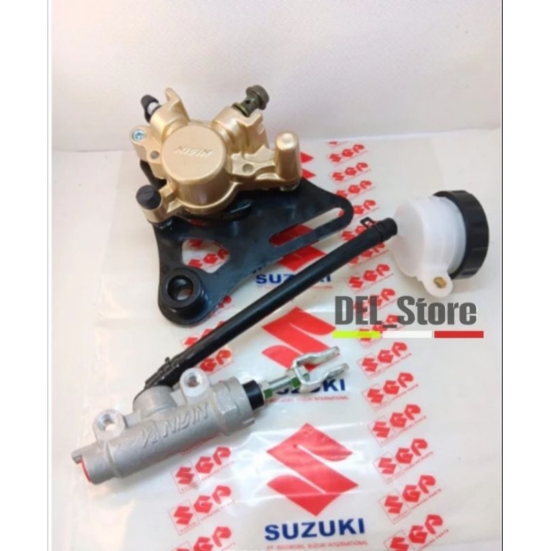 KALIPER BELAKANG SET TONJOKAN BELAKANG SATRIA FU / SATRIA F150 NISSIN ORIGINAL