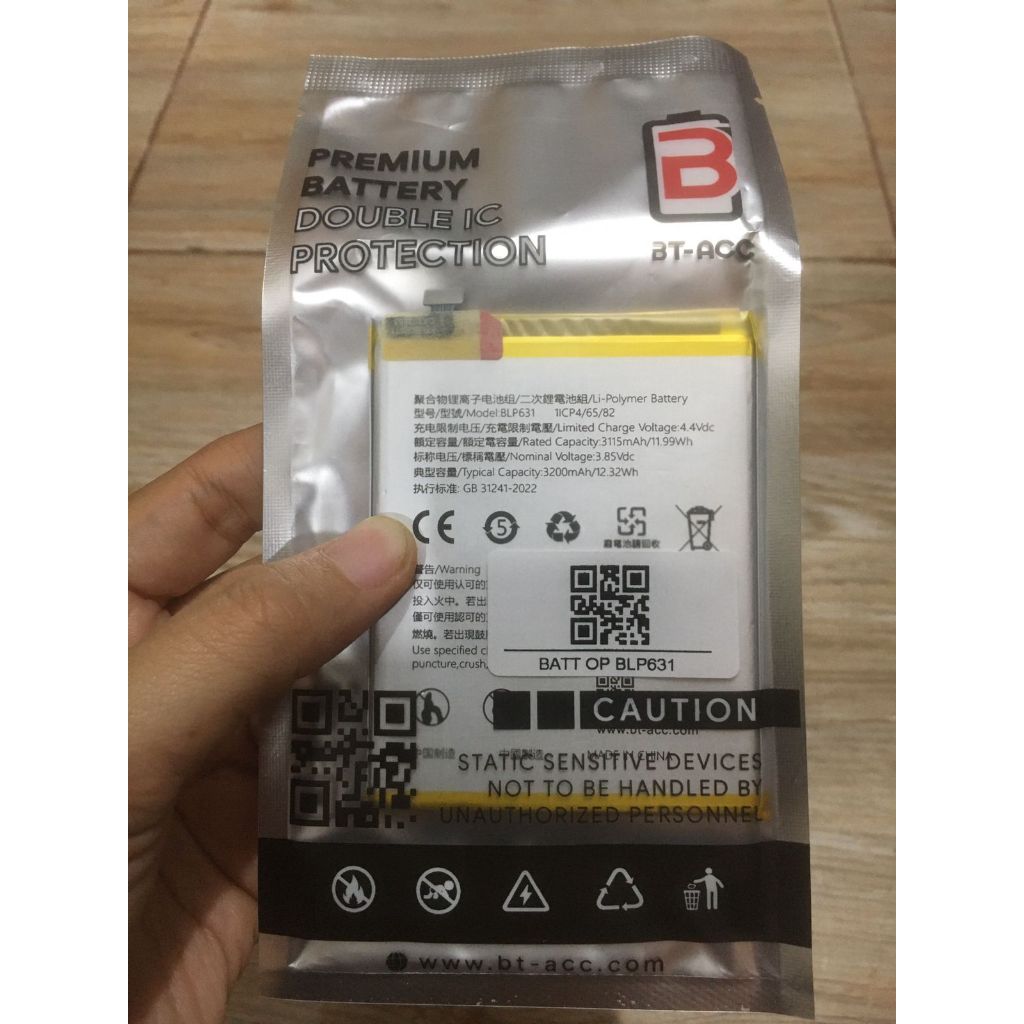 Baterai BT-ACC BLP631 OPPO F3 CPH1609 F5 CPH1723 F5+ CPH1727 F5 YOUTH CPH1725 A73 A75 A77 CPH1715