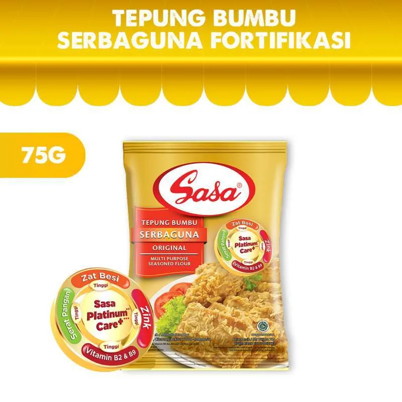 

SASA Tepung Original 70g Tepung Bumbu Serbaguna Praktis untuk Masakan Gorengan Lezat