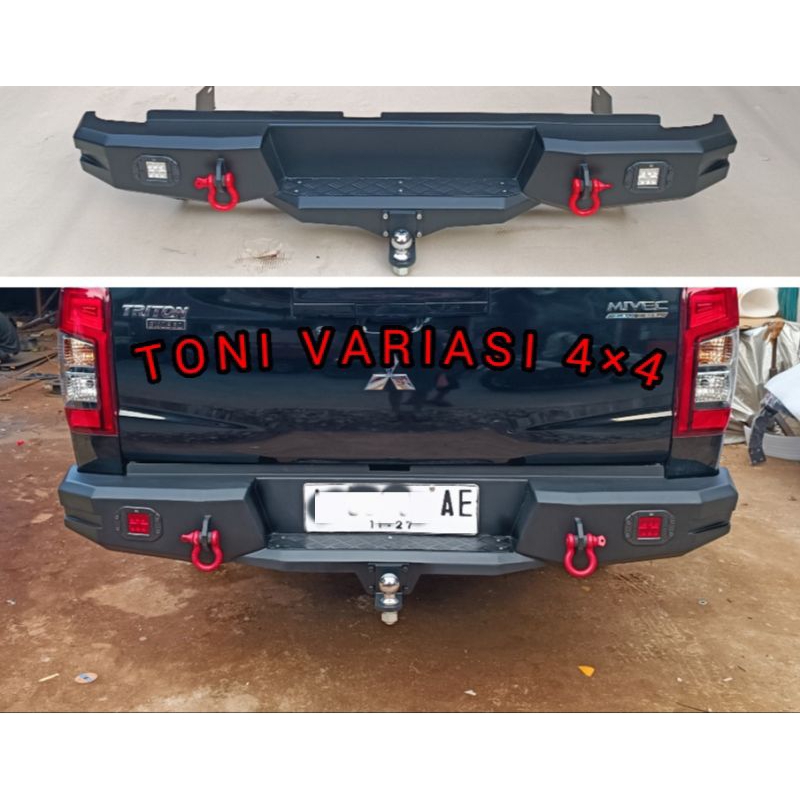 Bemper Bumper Belakang Triton 2020-2023 Model HAMMER