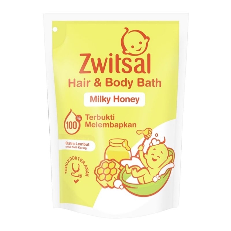 Zwitsal sabun & sampo bayi 400 ml milky honey